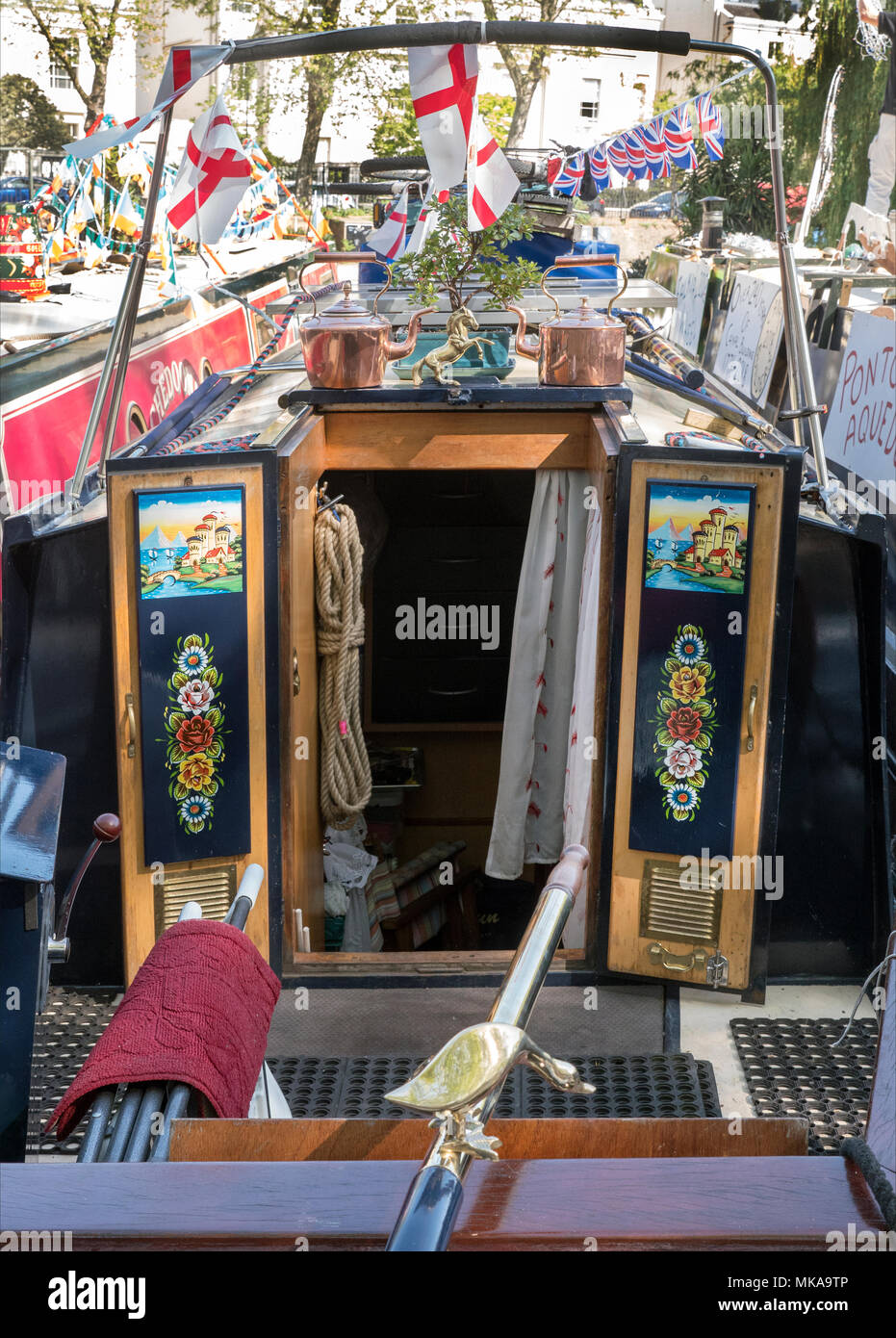 Londra, Regno Unito. Il 7 maggio 2018. Le vie navigabili interne associazione 'Canal cavalcata a Little Venice Londra Regno Unito 07/05/2018 Credit: Martyn Goddard/Alamy Live News Foto Stock