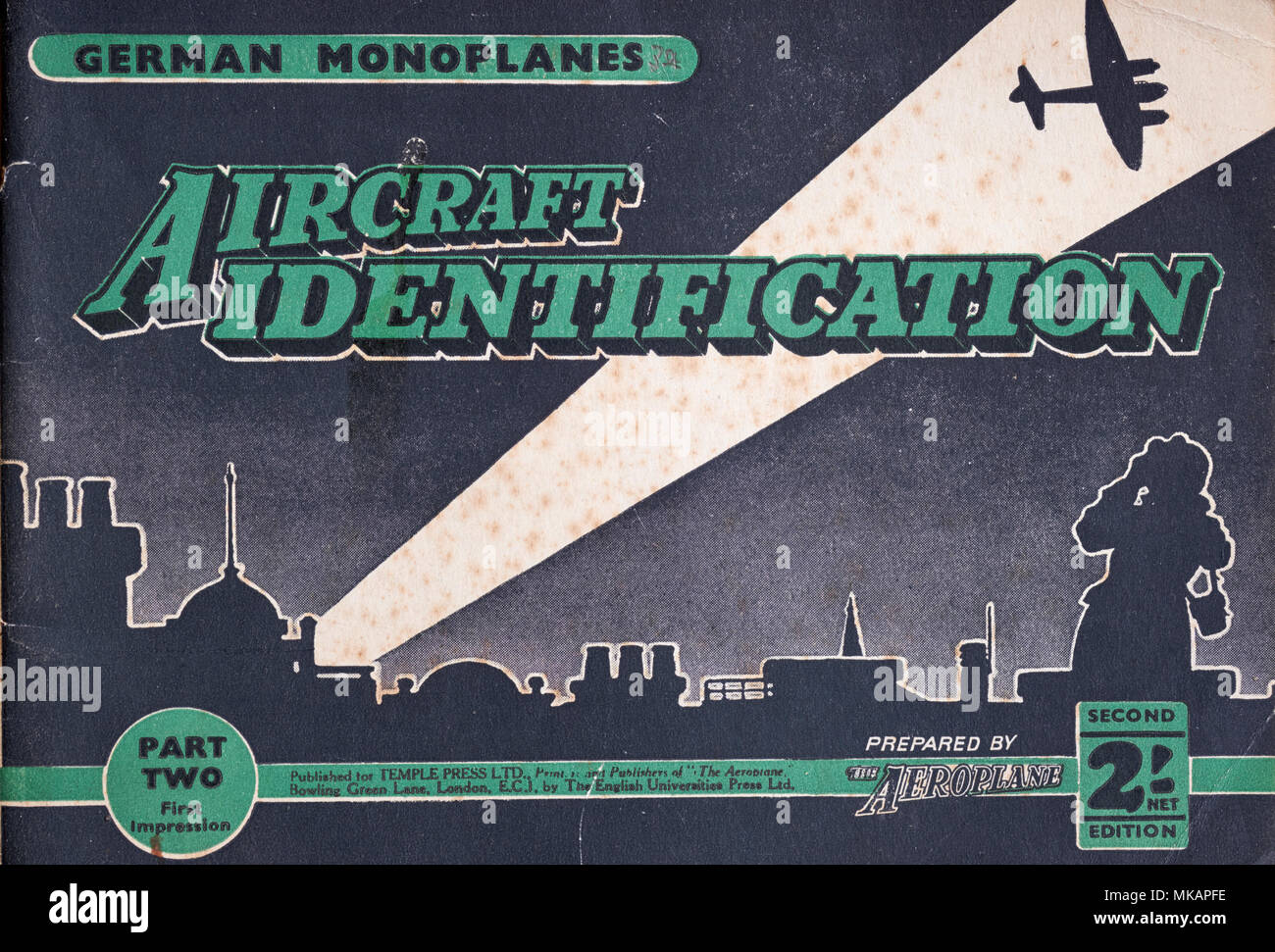 Il tedesco MONOPLANES, seconda guerra mondiale, seconda guerra mondiale, l'identificazione dell'aeromobile Foto Stock