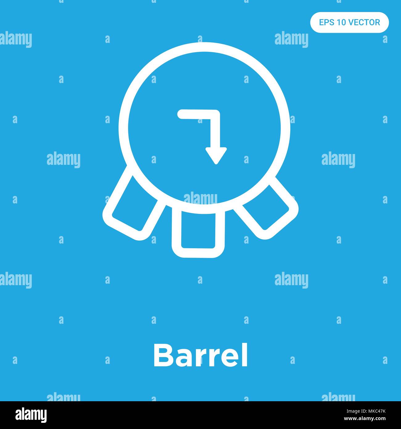 Canna icona vettore isolato su sfondo blu, simbolo e segno Illustrazione Vettoriale