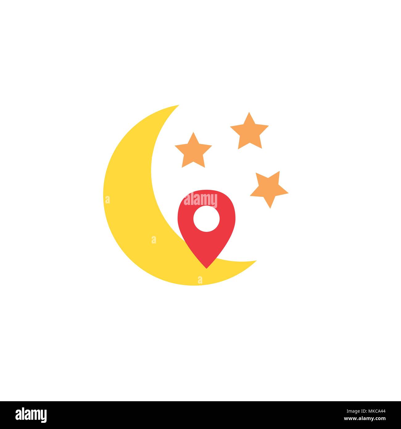 Spazio di viaggio icona w Luna & Stelle - Turismo verso lo spazio esterno - Esplorazione Astrotourism Illustrazione Vettoriale