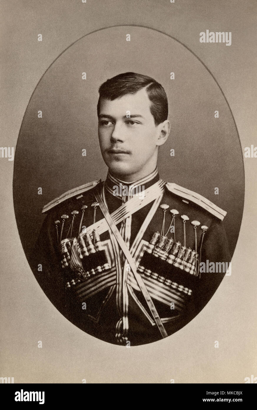 Tsar Nicholas II. Fotografia Foto Stock