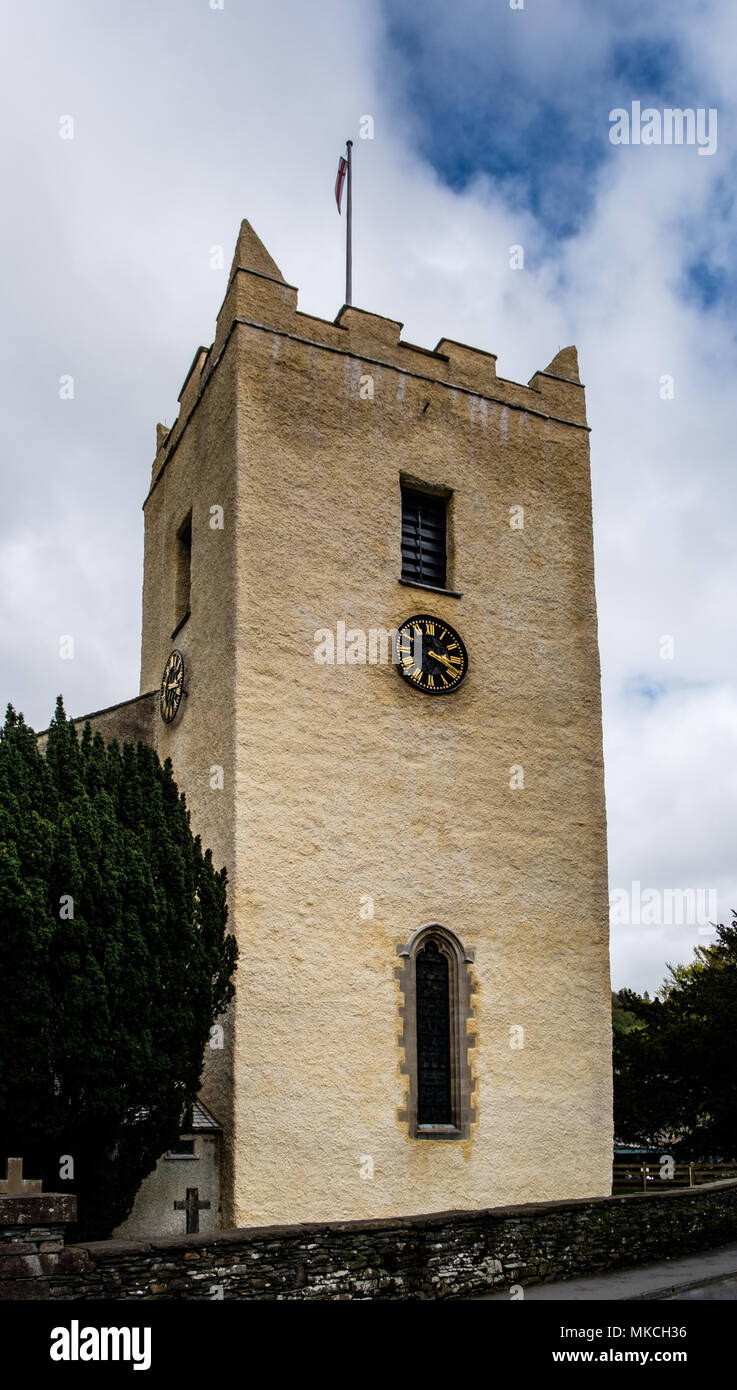 St Oswald è la Chiesa, Grasmere, Lake District, Cumbria Foto Stock