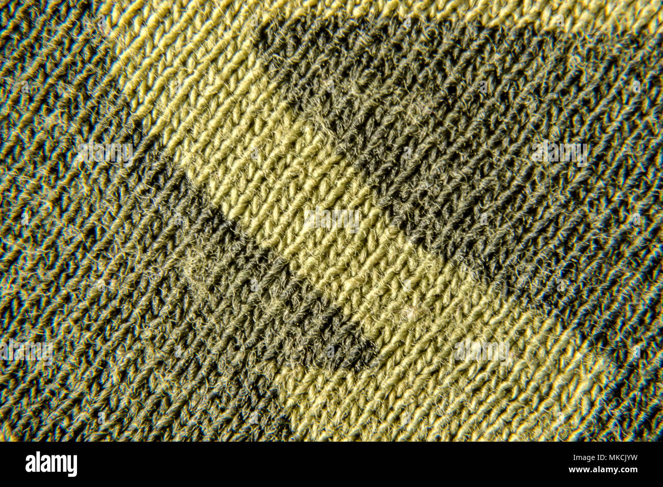 Sfondo immagine del tessuto verde close-up la tessitura Foto Stock
