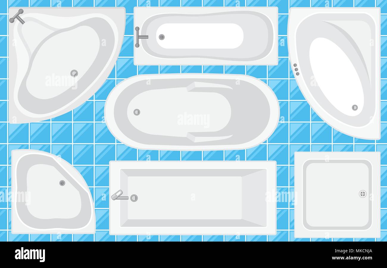 Vasca Da Bagno Top Visualizza Collezione Illustrazione Vettoriale