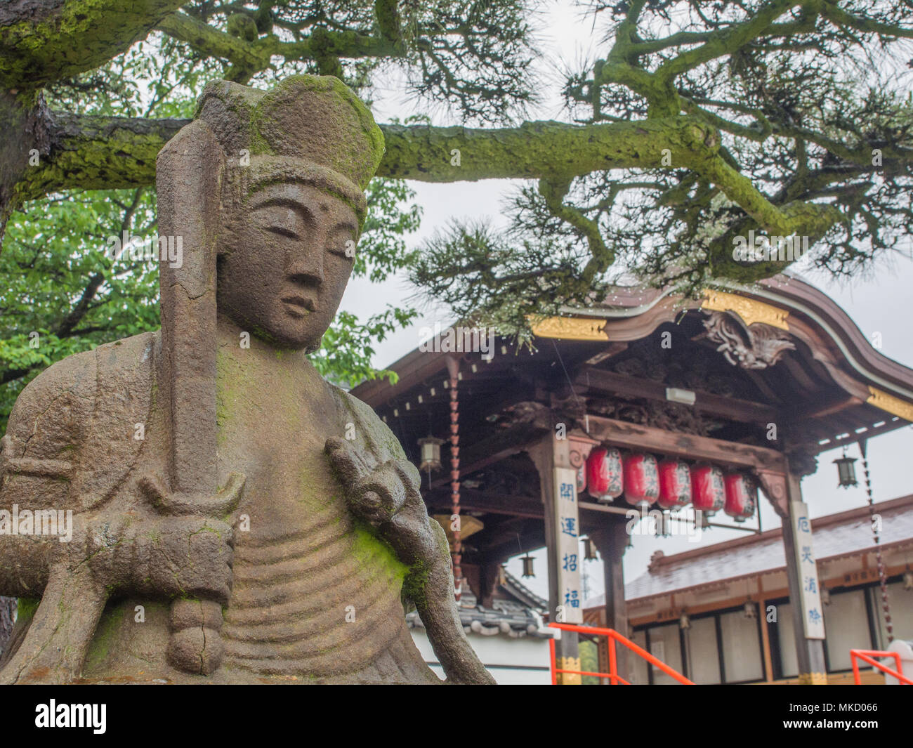 Di Kannon Monju Bosatsu statua a Goshoji, 88 tempio pellegrinaggio, Kagawa, Shikoku Giappone Foto Stock