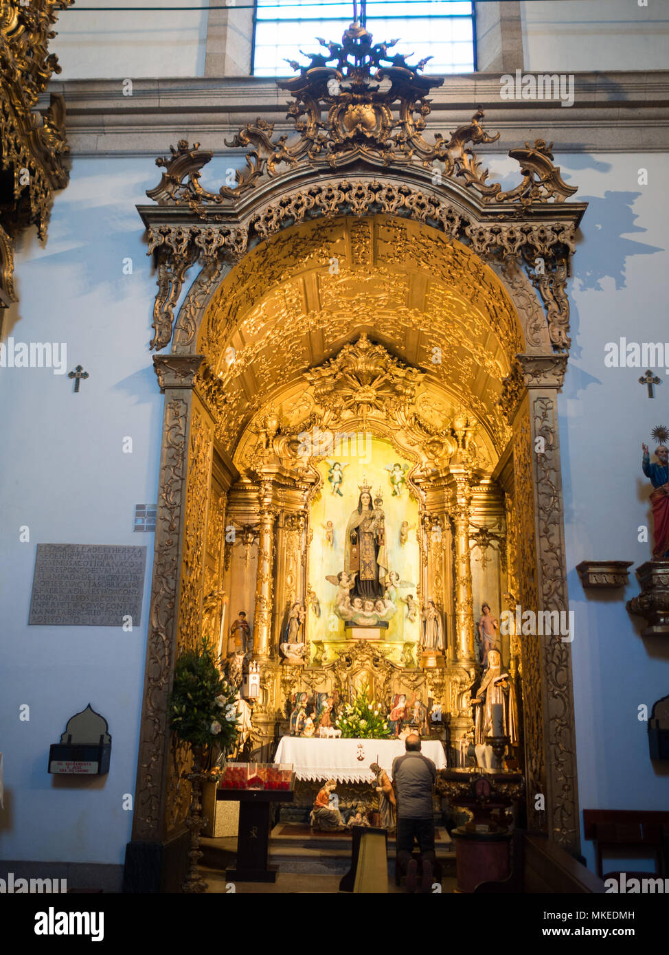 Altare della Igreja das Carmelitas Descalças Foto Stock