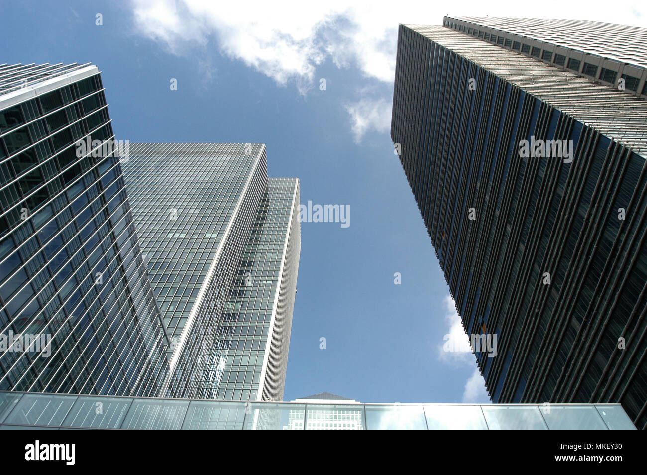 Canary Wharf è ben nota per essere il cuore del regno unito giganti bancari Foto Stock