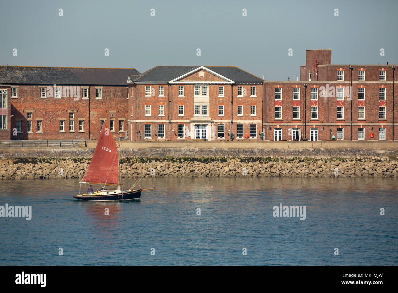 Fort fortino a Gosport ora gestito dalla British Army precedentemente HMS Dolphin un sommergibile navale base. Foto Stock