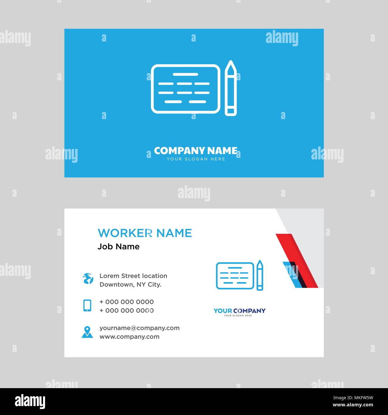 Accordo business card modello di progettazione, visita per la vostra azienda, moderna identità orizzontale vettore scheda Illustrazione Vettoriale