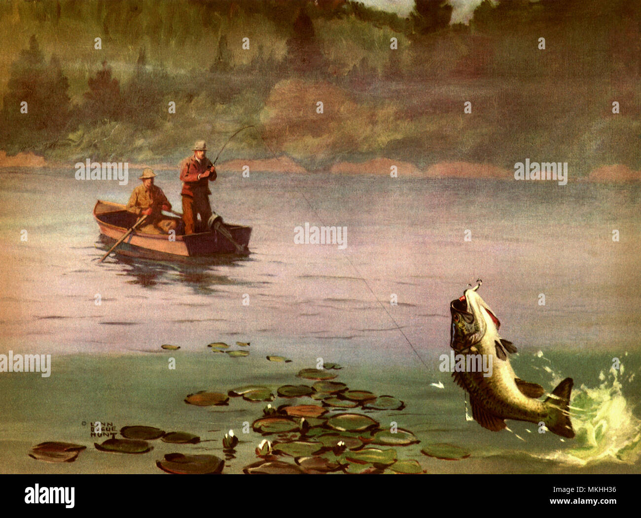 Uomini che pescano Foto Stock