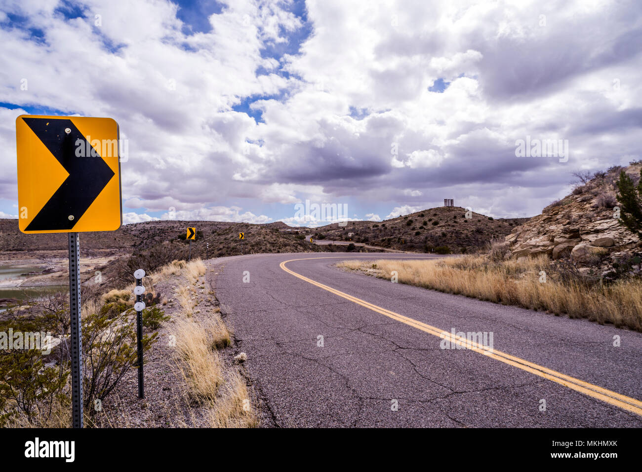 2 lane autostrada New Mexico Foto Stock