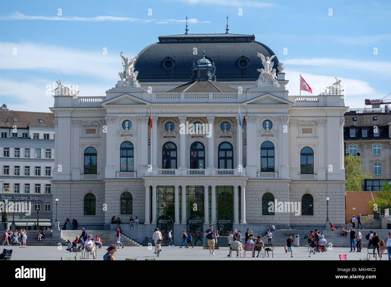 Opernhaus di Zurigo, Zurigo, Svizzera, Europa Foto Stock