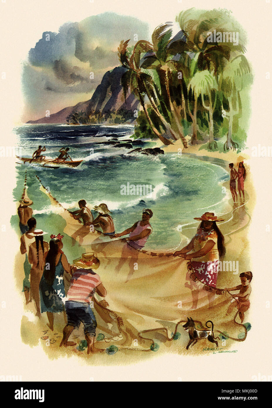 La pesca alle Hawaii Foto Stock