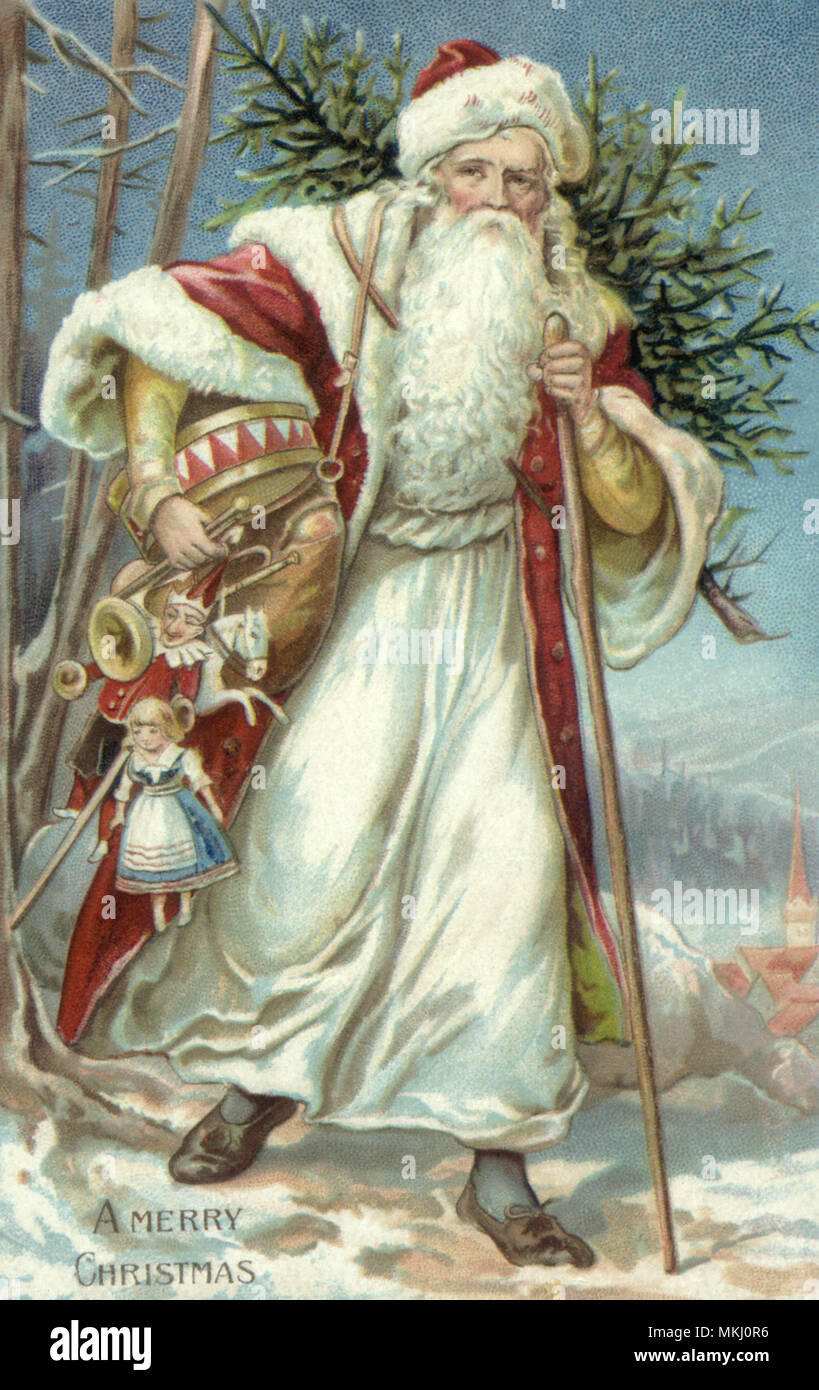 Il vecchio mondo Santa Foto Stock