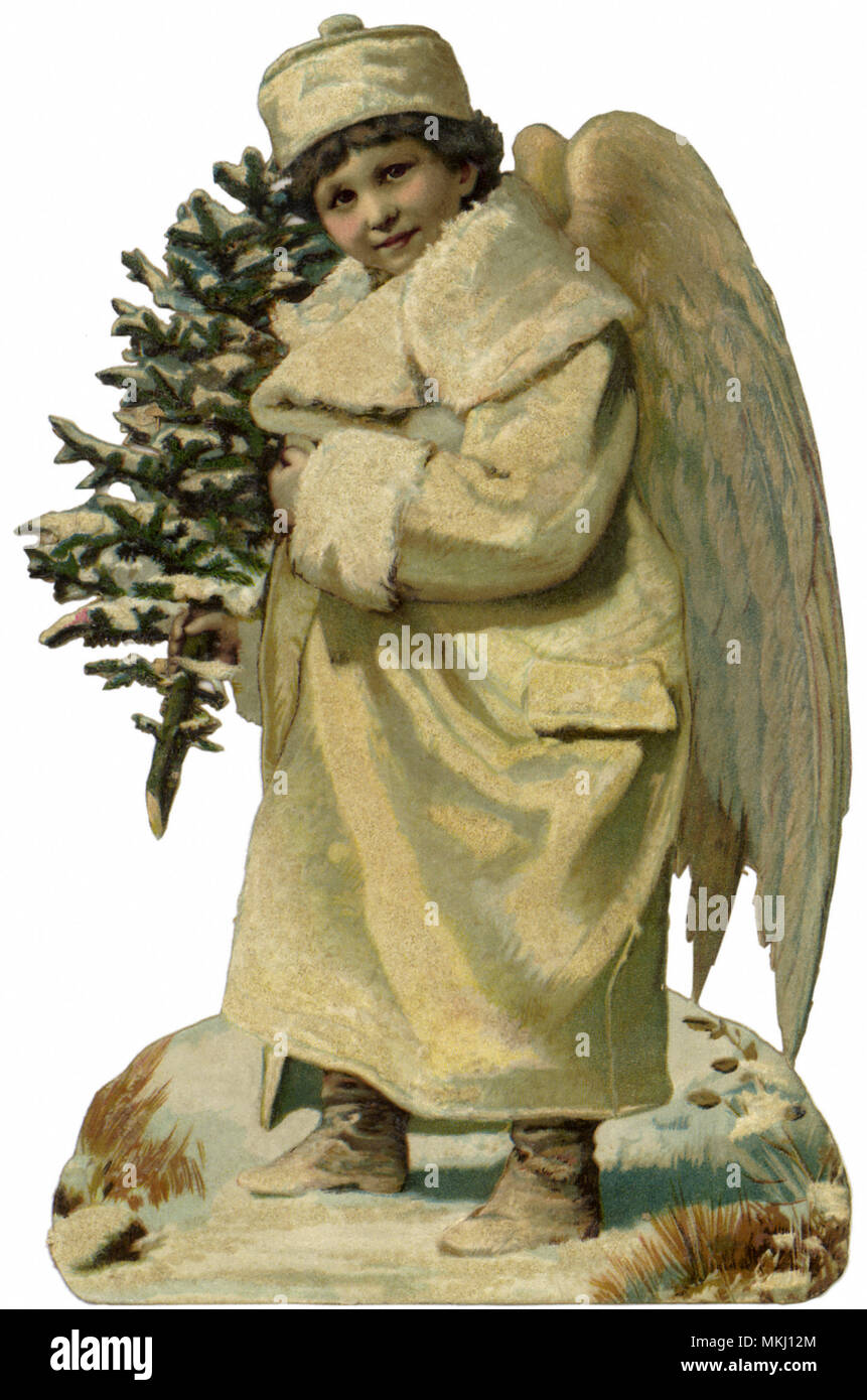 Angelo in camice bianco Foto Stock