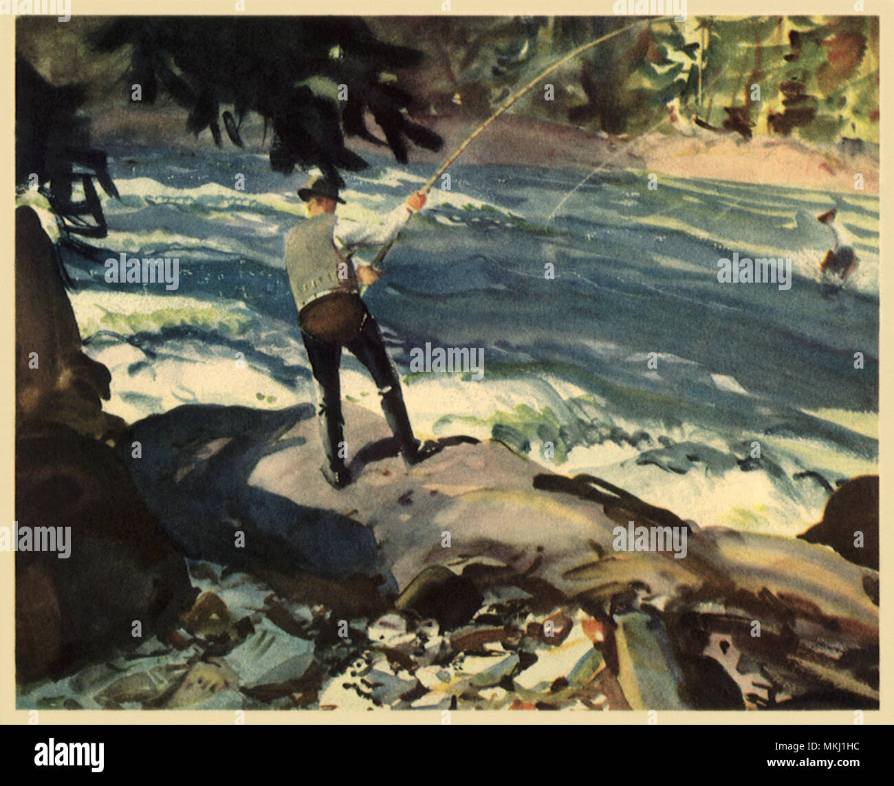 Di pesca a mosca Foto Stock