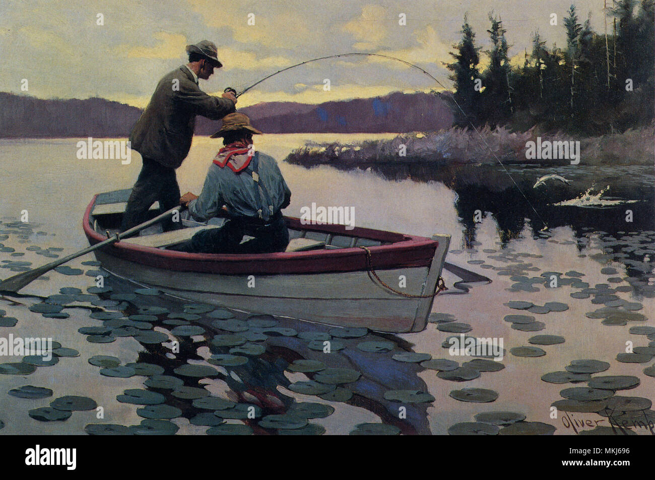 Uomini che pescano Foto Stock