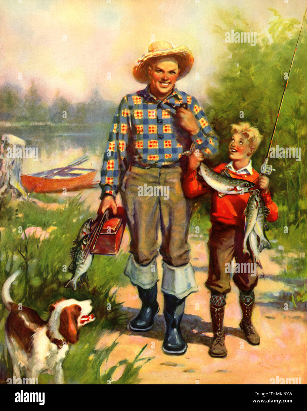 Siamo amici di andare a pesca Foto Stock