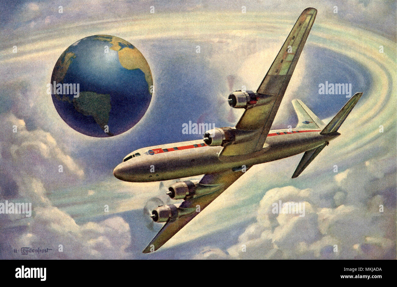 Piano volteggiare Globe Foto Stock