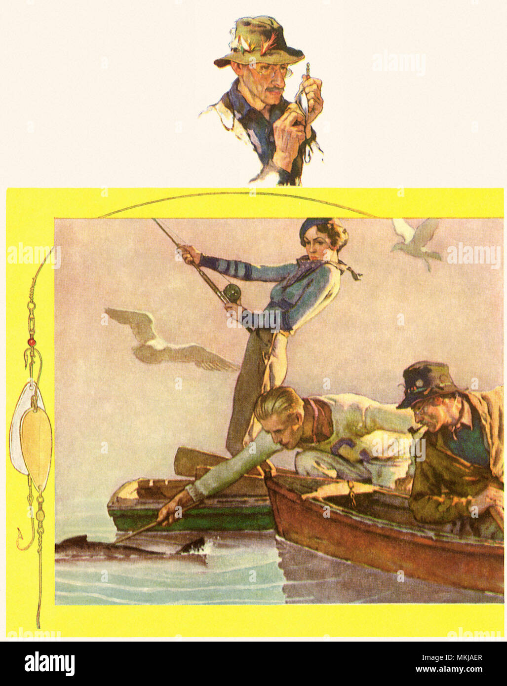 Persone di pesca Foto Stock