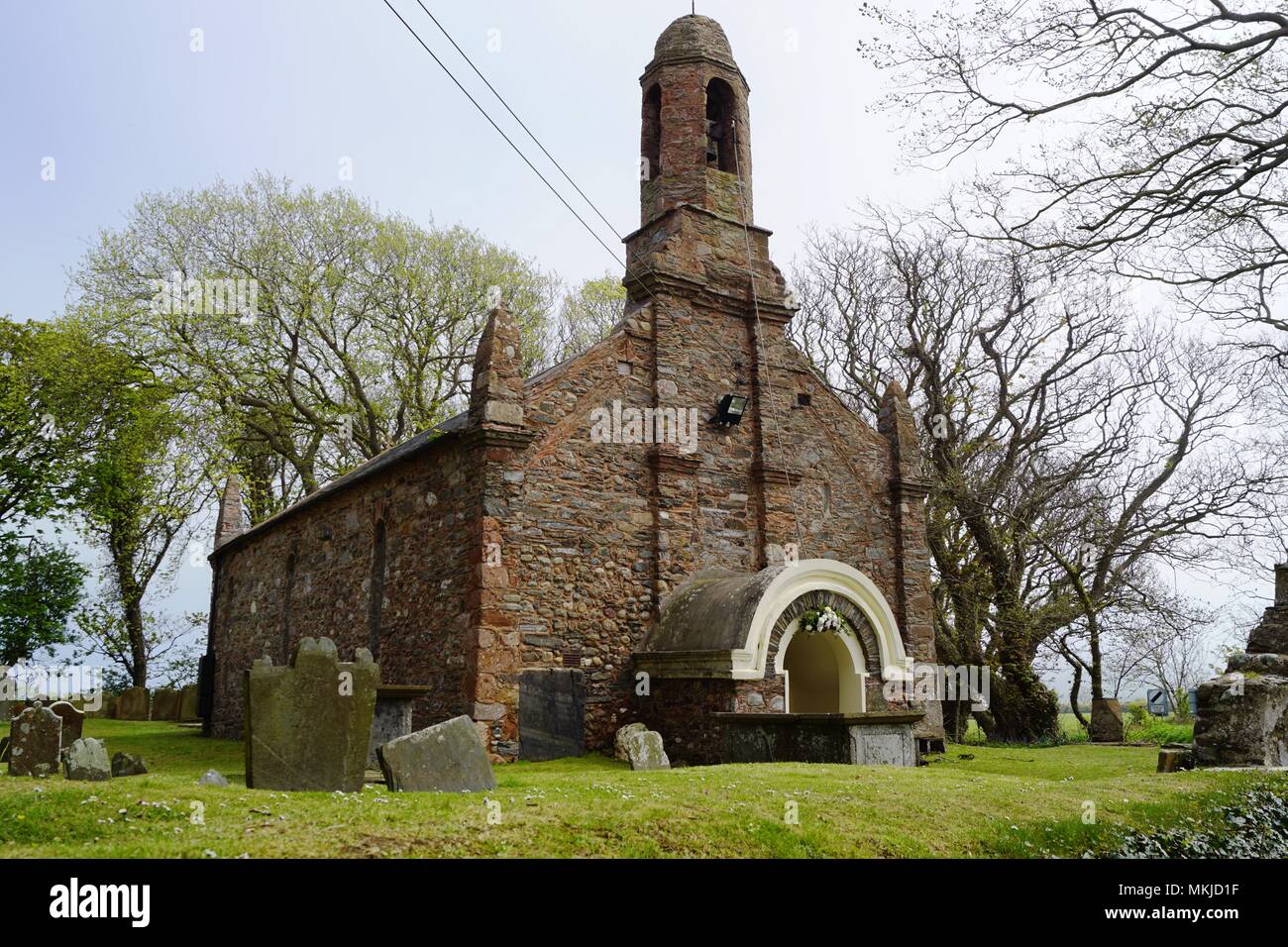 Ballaugh vecchia chiesa, Ballaugh, Isola di Mas Foto Stock