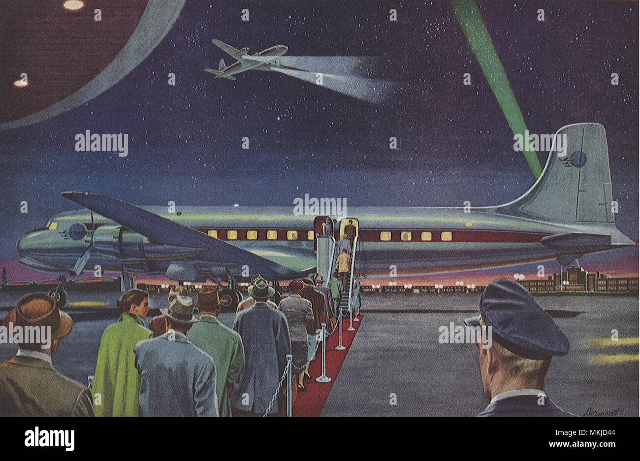 Aeroporto di notte Foto Stock