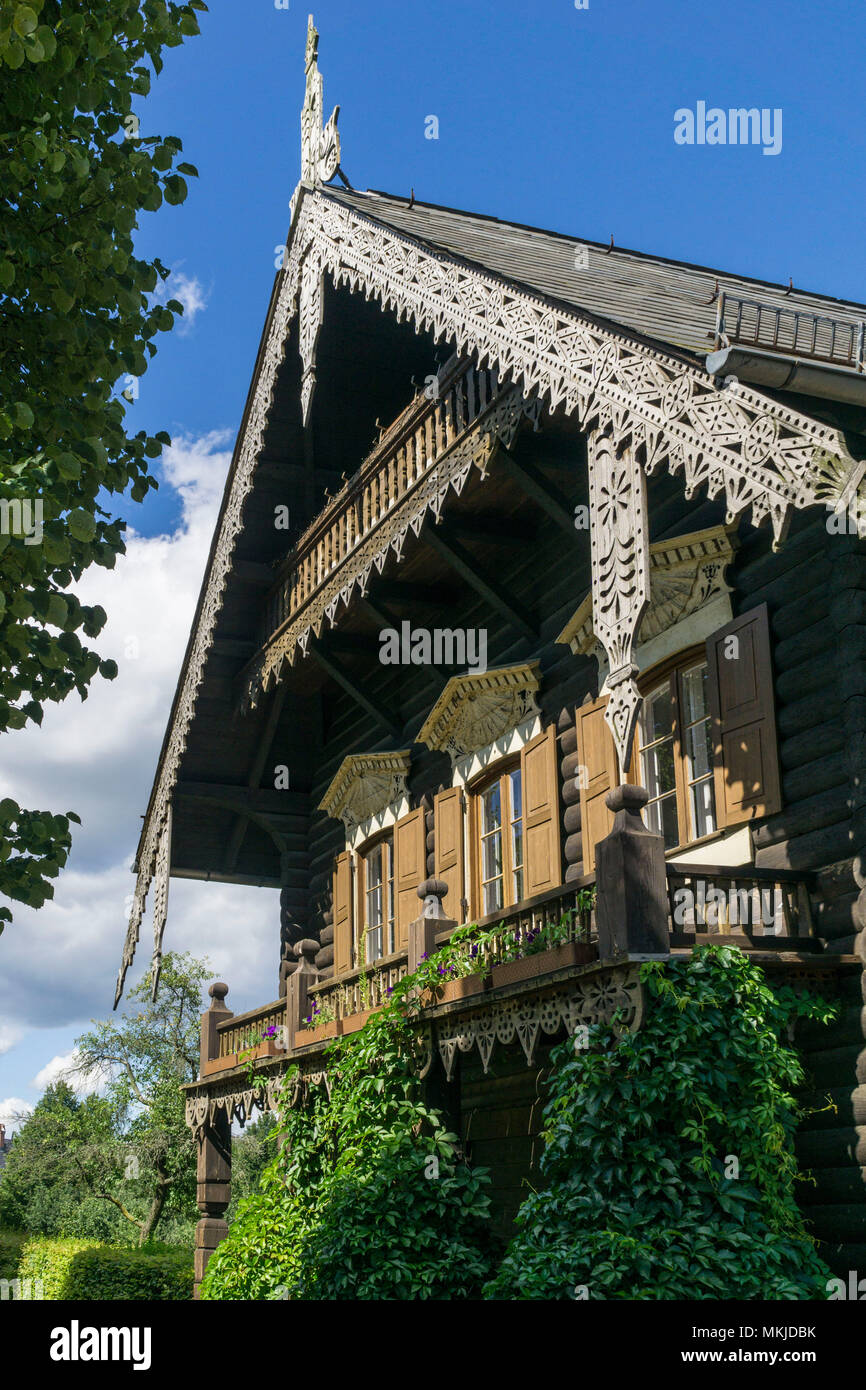 Casa in la colonia russa Alexandrowka, Potsdam, Haus in der russischen Kolonie Alexandrowka Foto Stock