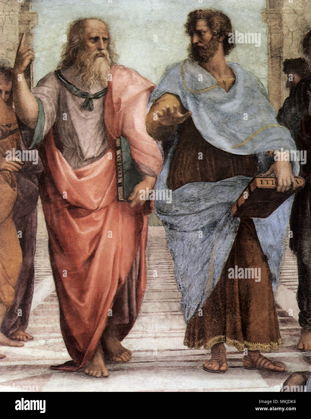 Scuola di Atene, Platone e Aristotele 1520 Foto Stock