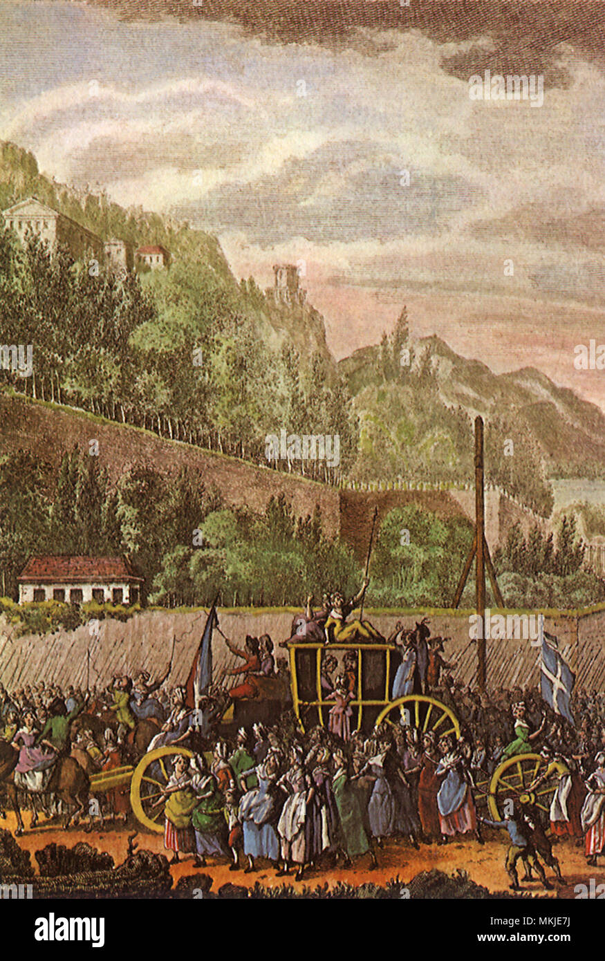 Rivoluzione francese le donne 1789 Foto Stock