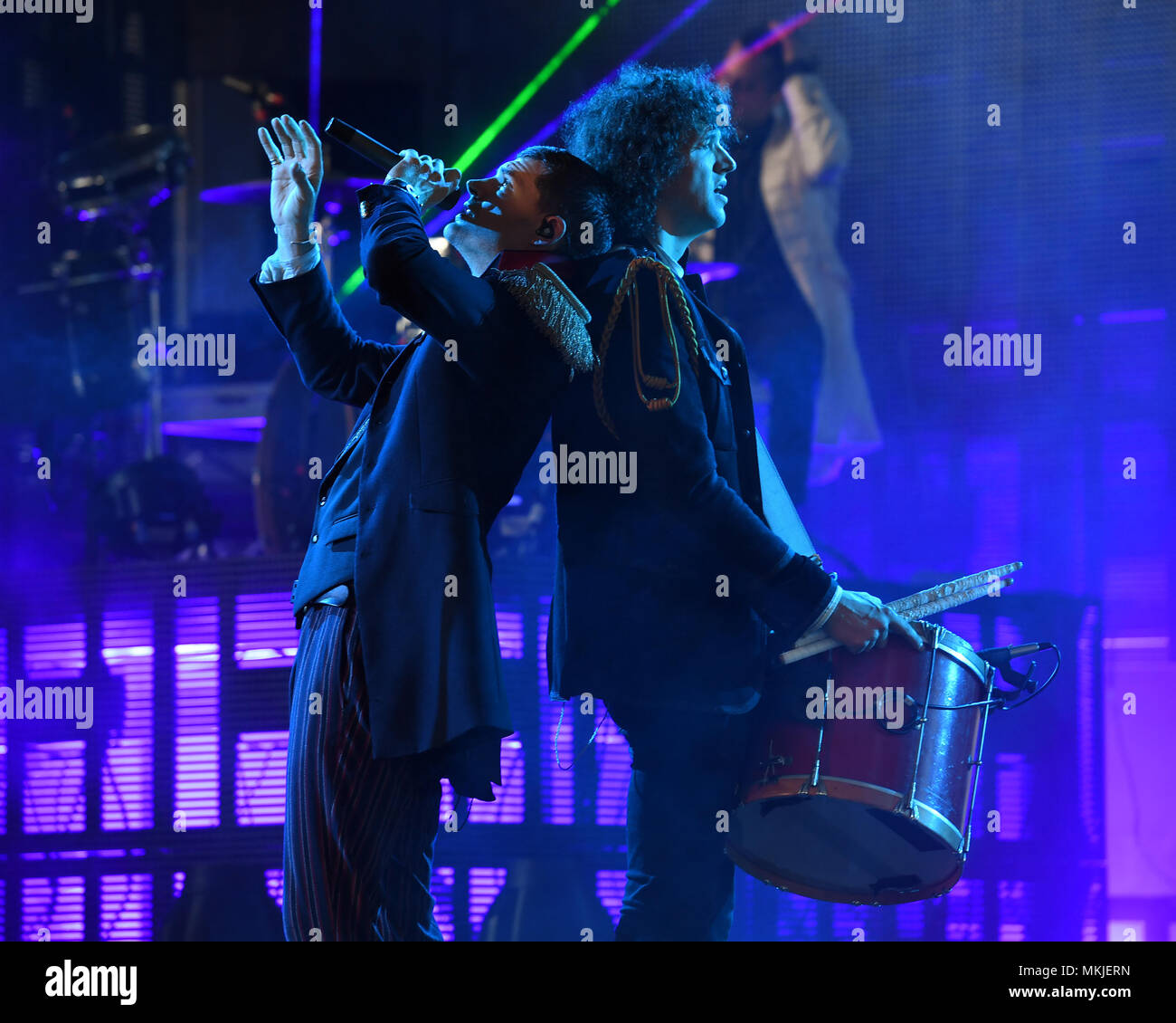 MIRAMAR FL - maggio 06: Joel Smallbone, Luca Smallbone di per King & Country esegue al Miramar Parco Regionale anfiteatro maggio su 6, 2018 in Miramar, Florida Persone: Joel Smallbone, Luca Smallbone Foto Stock