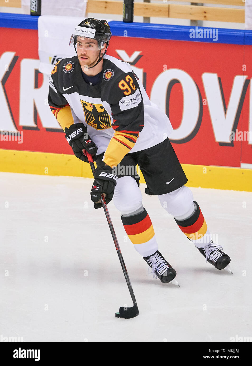 Ice Hockey World Cup 2018, Herning, Maggio 07, 2018 Marcel NOEBELS, DEB 92 azione GERMANIA - USA 0-3 IIHF Hockey su Ghiaccio Campionati del Mondo 2018 DEB , di Herning, Danimarca Maggio 07, 2018 © Peter Schatz / Alamy Live News Foto Stock