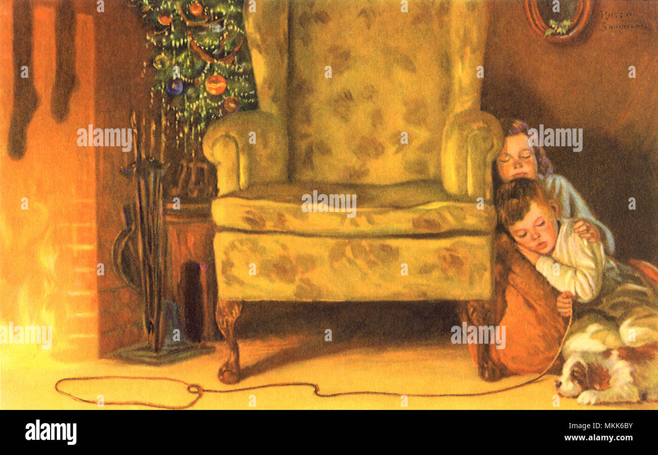 In attesa di Santa Foto Stock