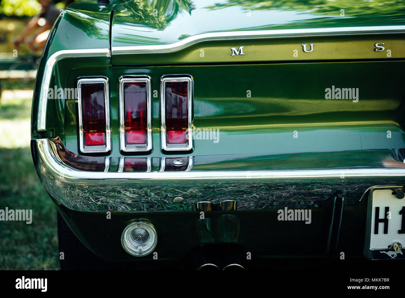 Retro di una Ford Mustang Foto Stock