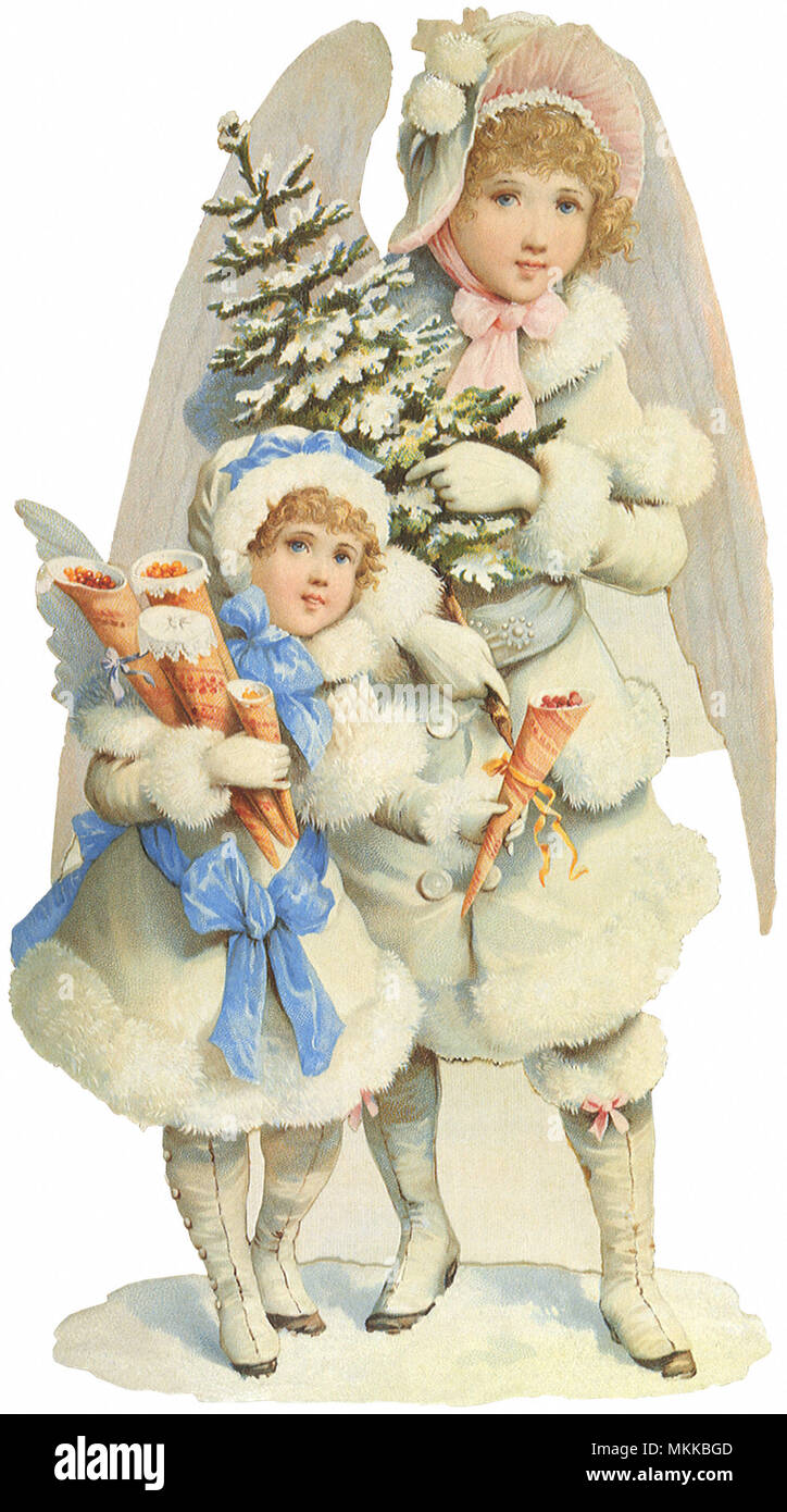 Angeli in camici bianchi Foto Stock