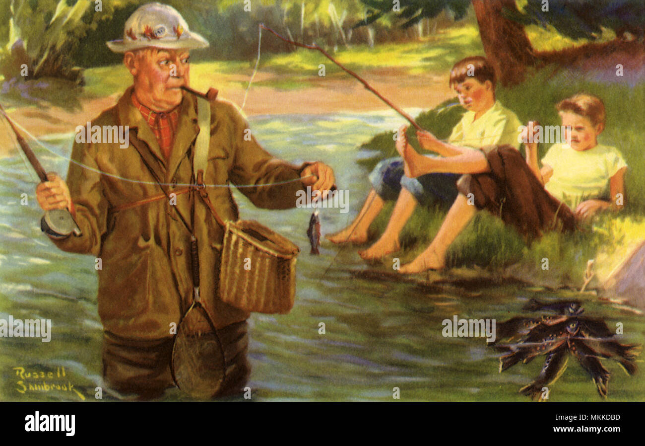 Generazioni di pesca Foto Stock