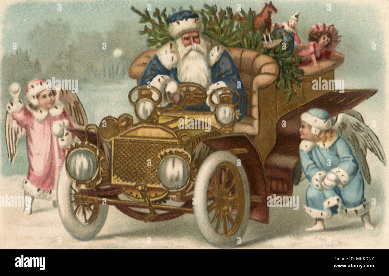 Santa's Car Foto Stock
