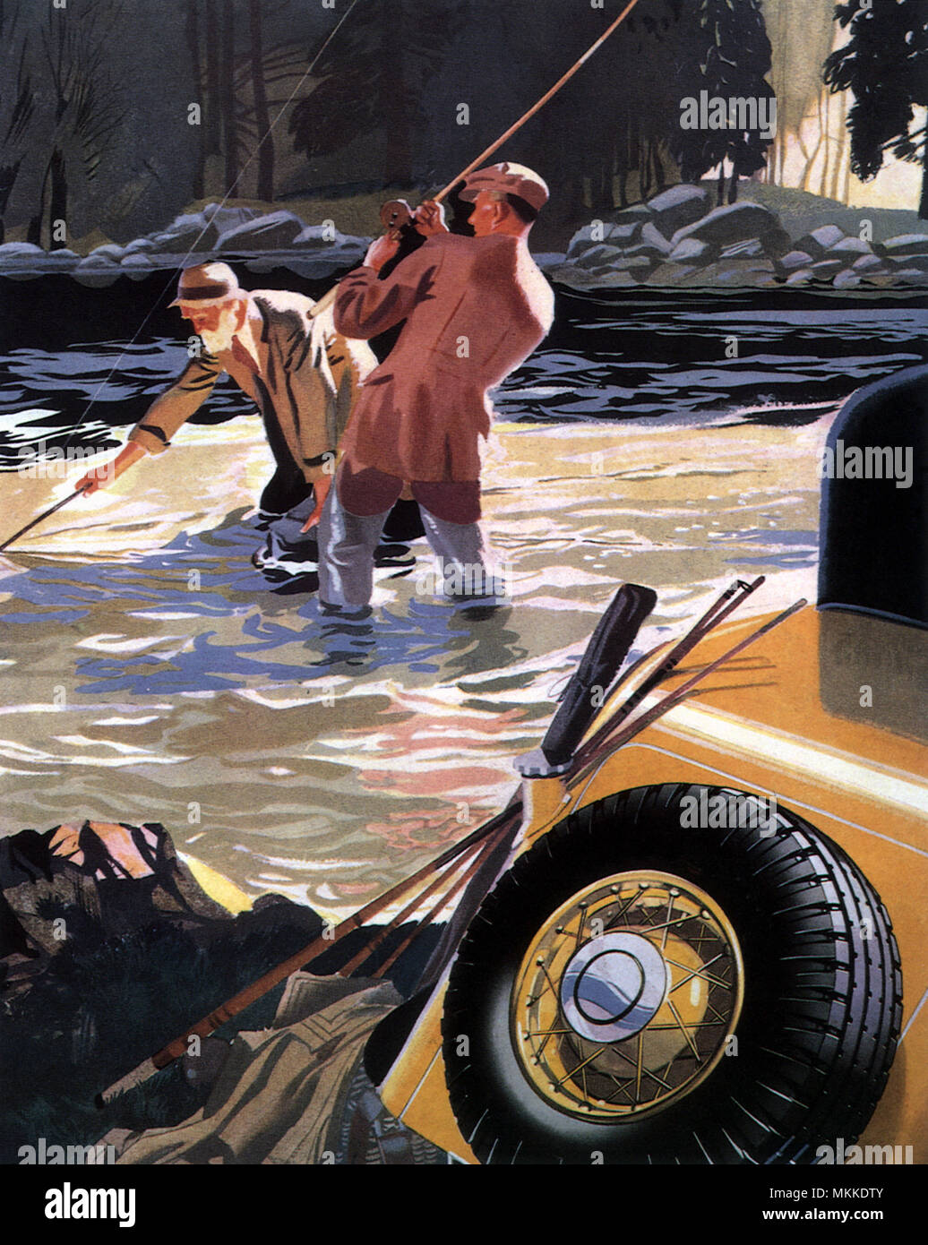 Uomini che pescano Foto Stock