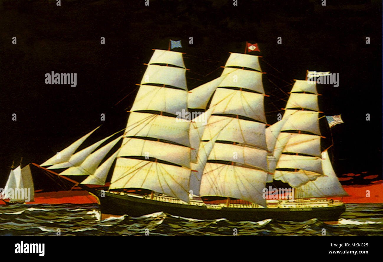 Nave su etichetta di frutta Foto Stock