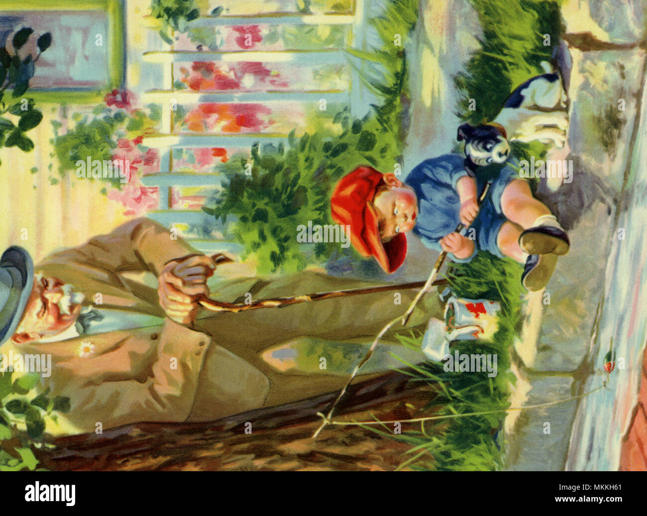 Pesca sul marciapiede Foto Stock