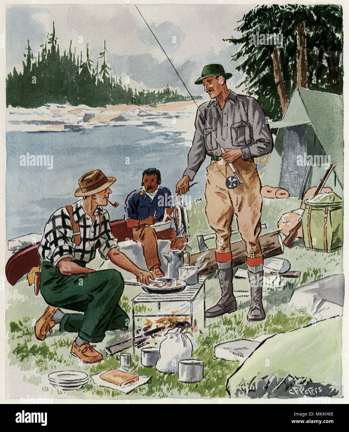 La pesca delle parti Foto Stock