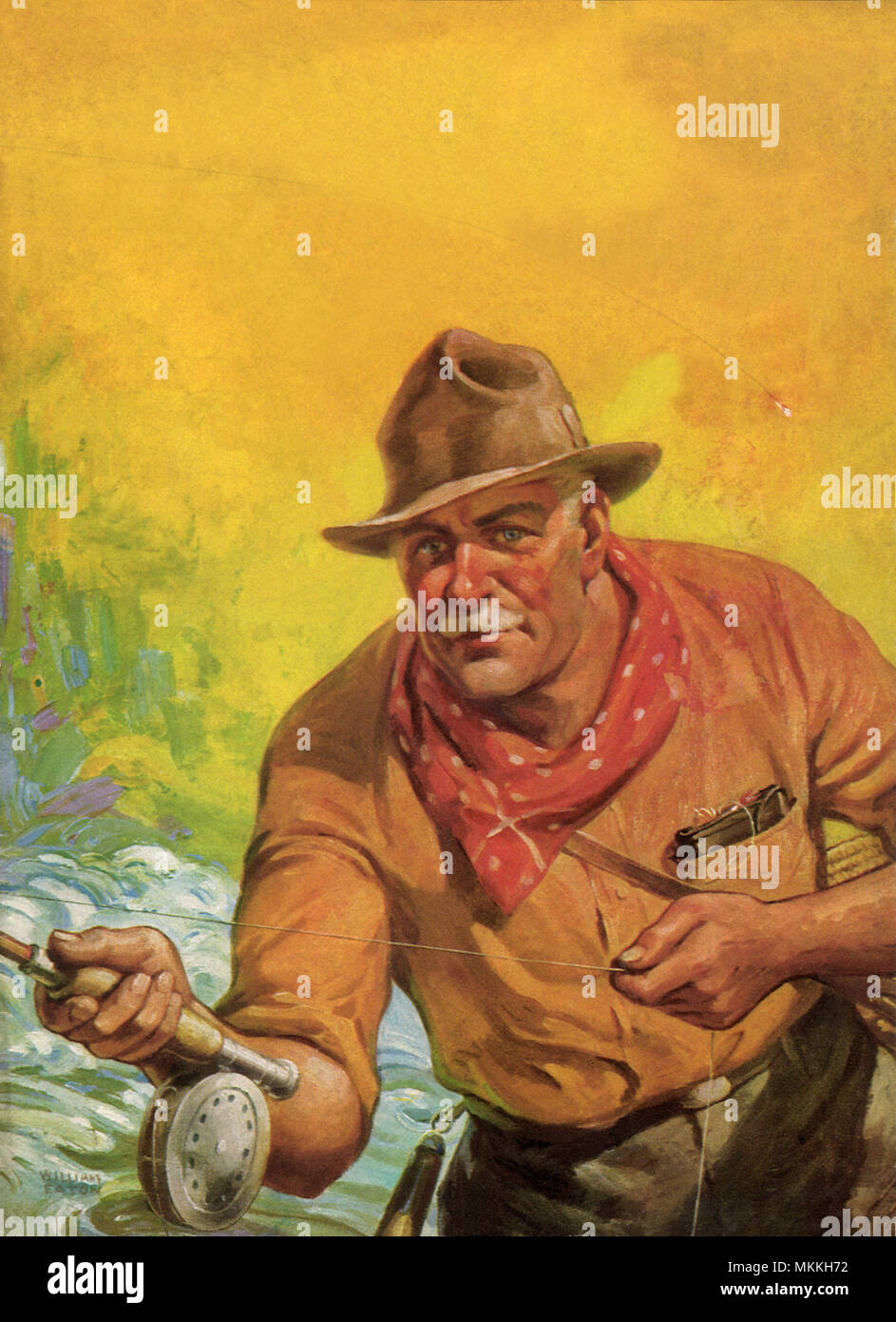 Pesca dell'uomo Foto Stock