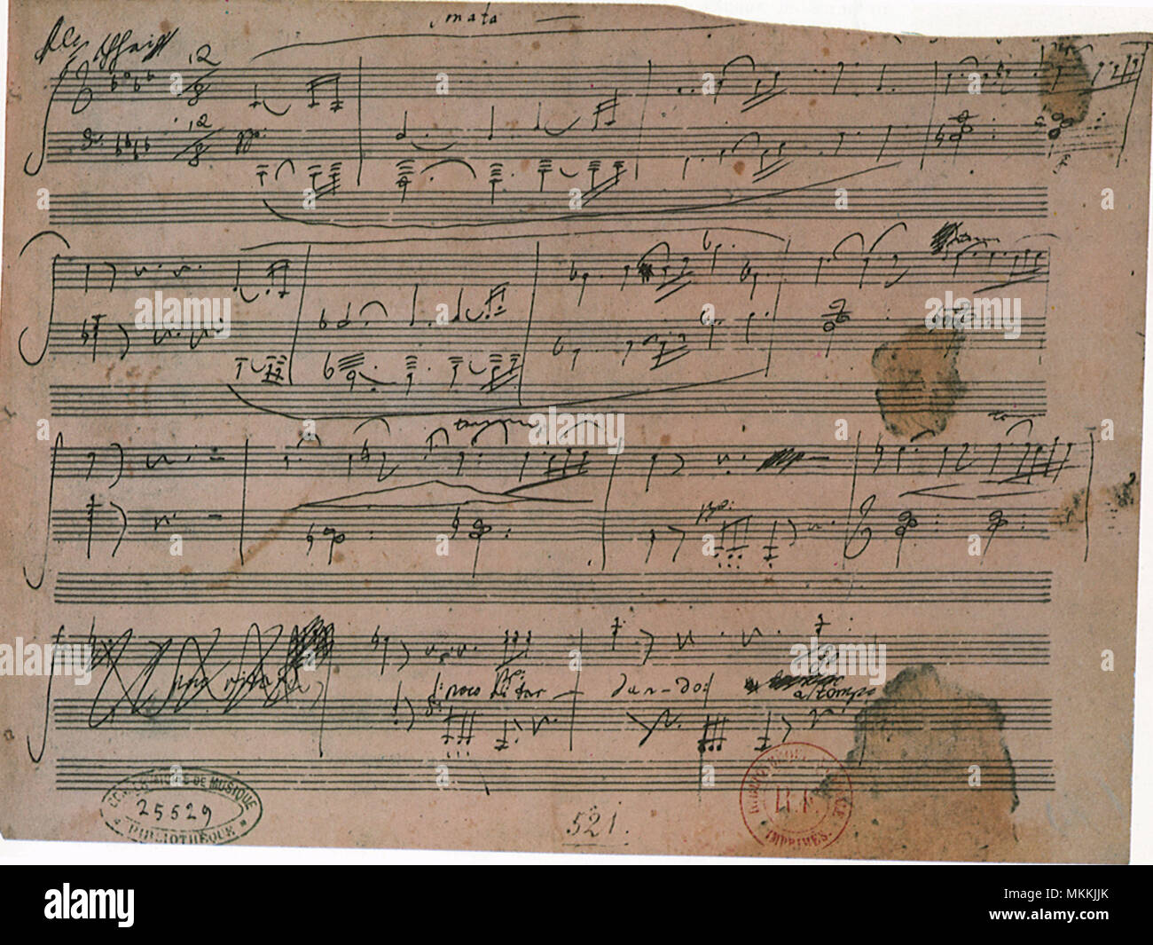 Appassionata Sonata Prima Pagina Foto Stock