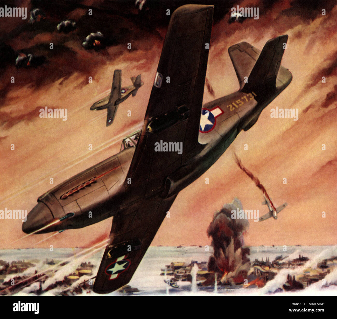 P Mustang in attacco Foto Stock