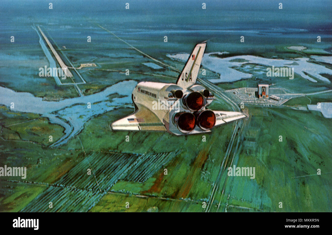 Space Shuttle Landing Foto Stock