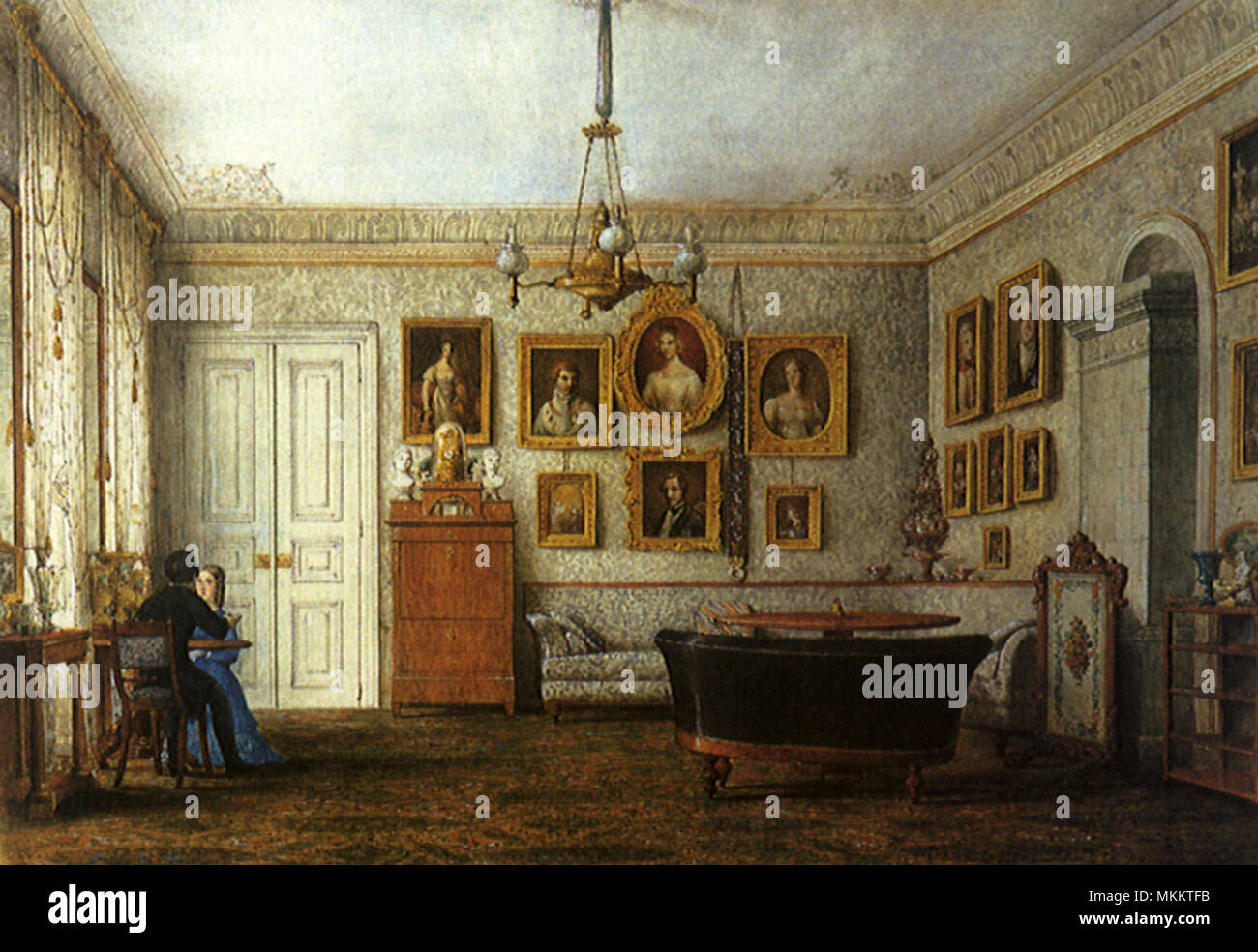 Salon conversazione Foto Stock