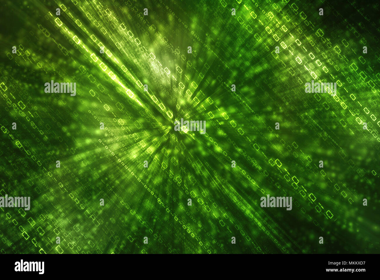 Digitale tecnologia astratta sfondo, codice binario sfondo. Il rendering 3D Foto Stock