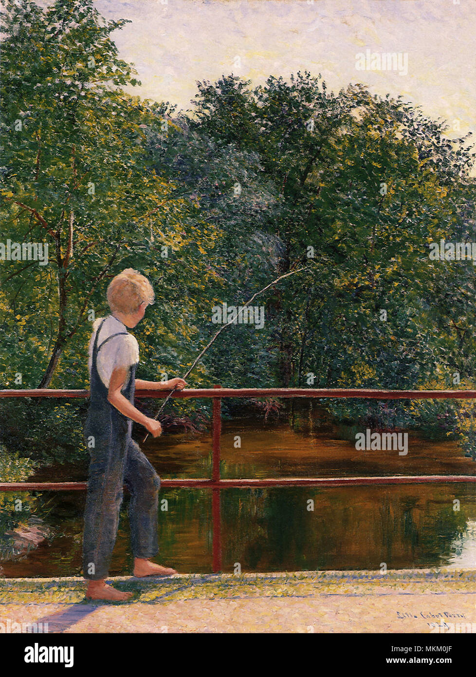 Pesca del ragazzo Foto Stock