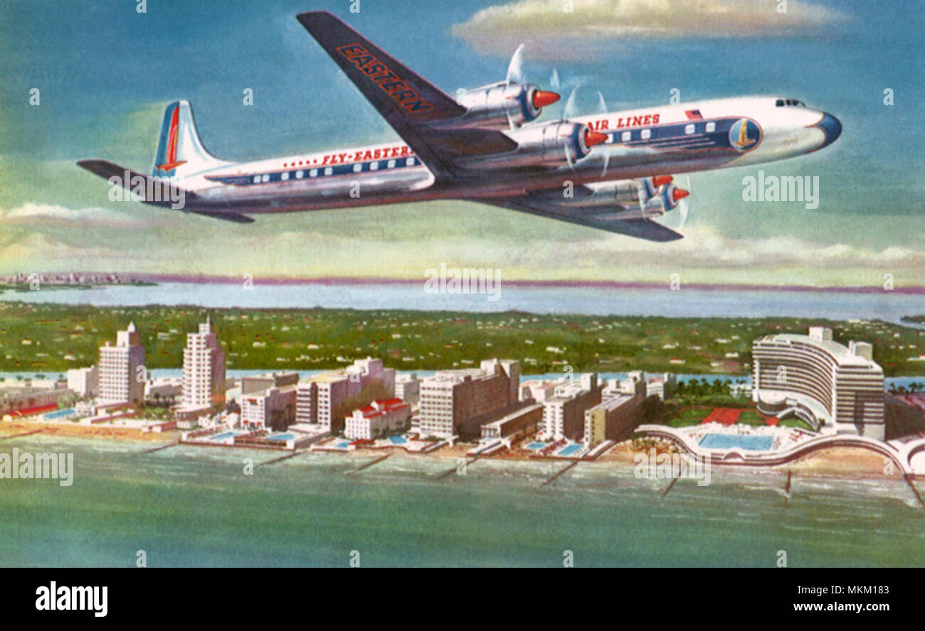 Aeroplano e la costa Foto Stock