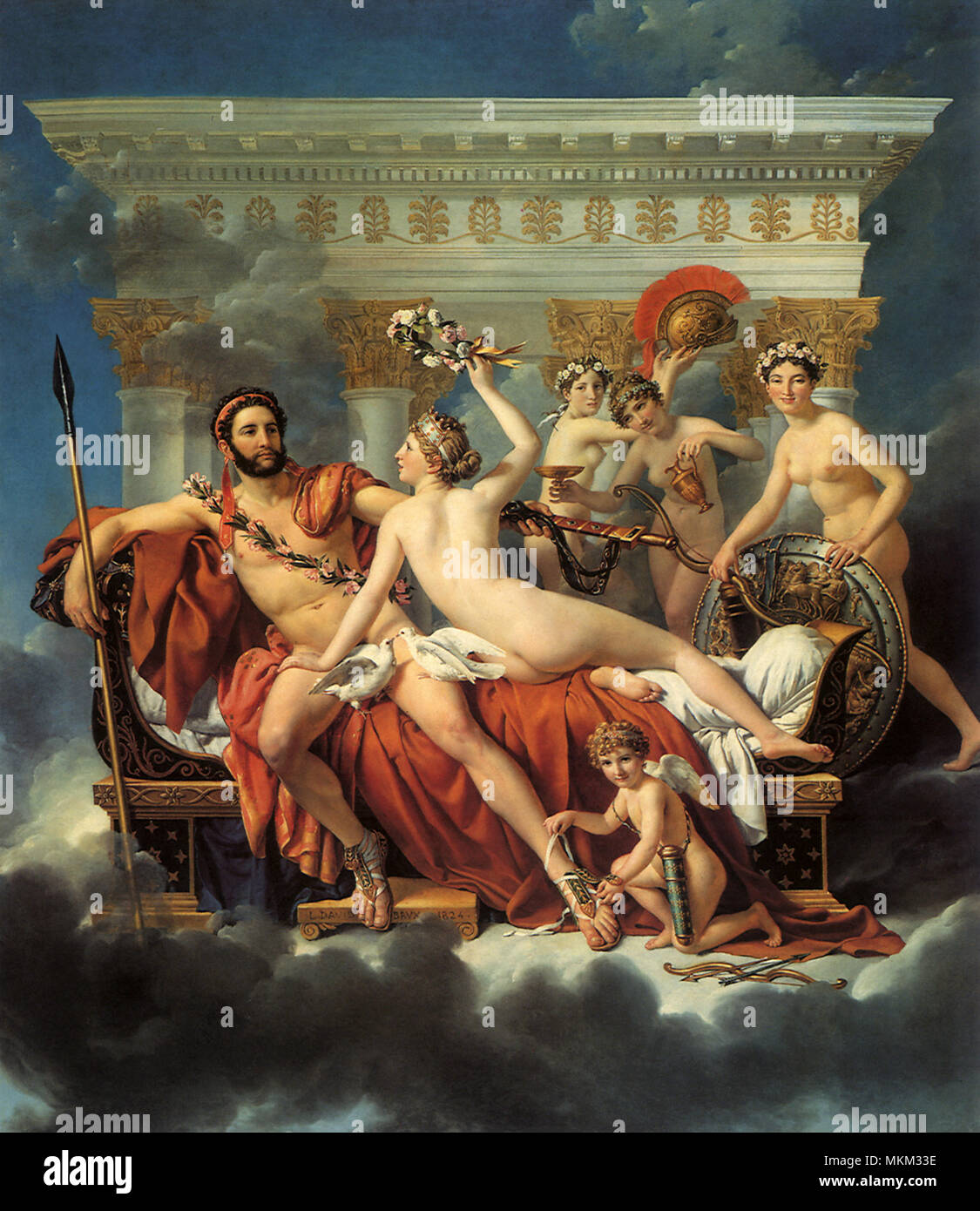 Venere disarma Marte Foto Stock