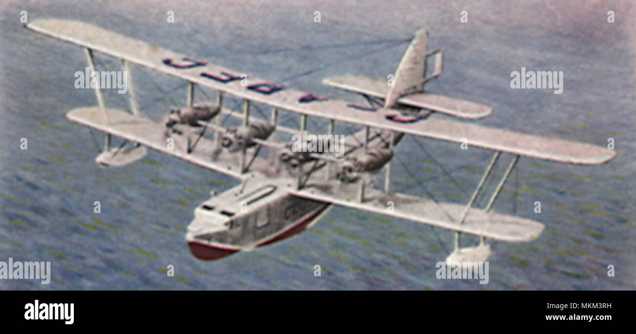 La Imperial Airways Flying-Boat, Satyrus Foto Stock